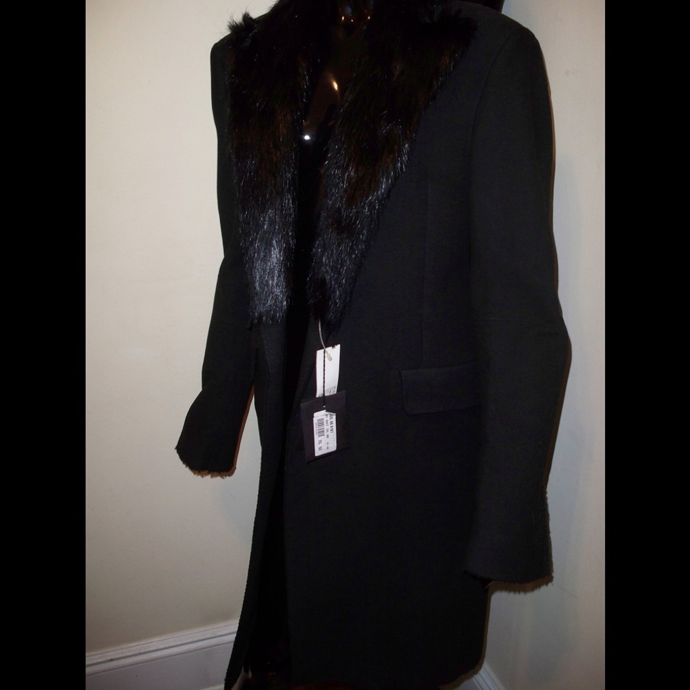 Costume National Homme Runway Coat w Fur Collar Size 52 (NWT)